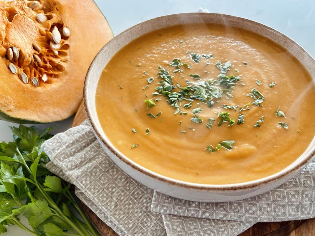 Warming farmhouse pumpkin soup