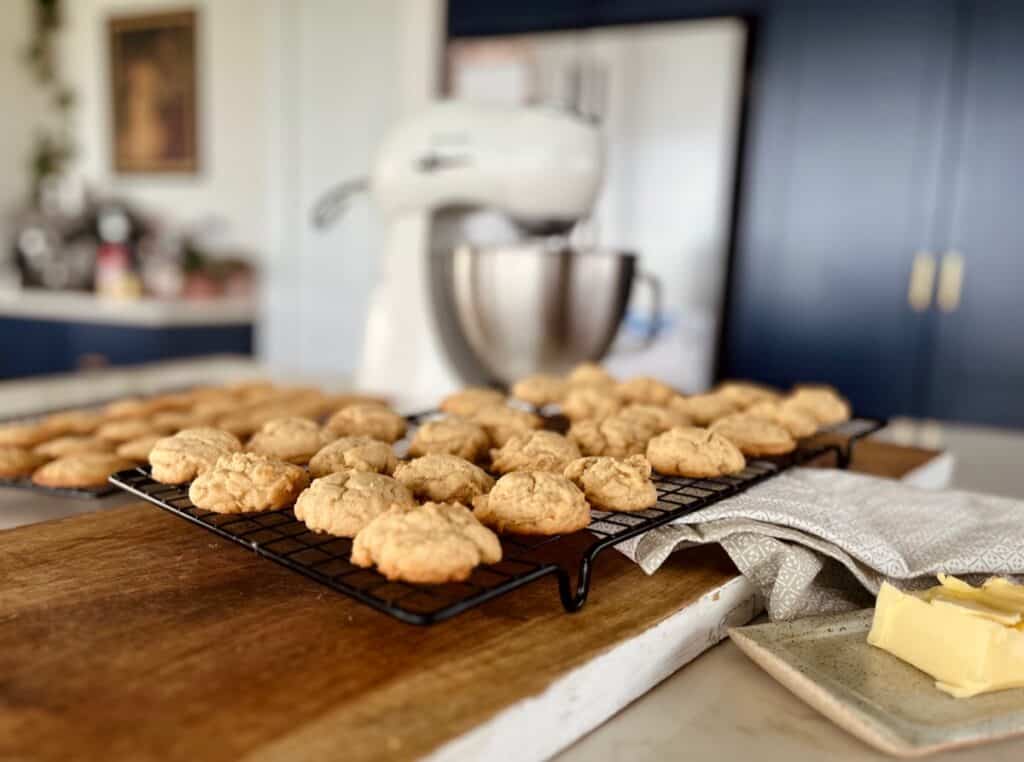 Coffee Cream Biscuits on Tray