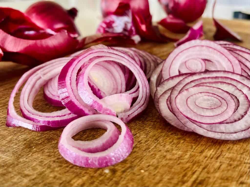 Red Onions Sliced