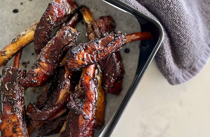 Slow Roast Balsamic Lamb Ribs